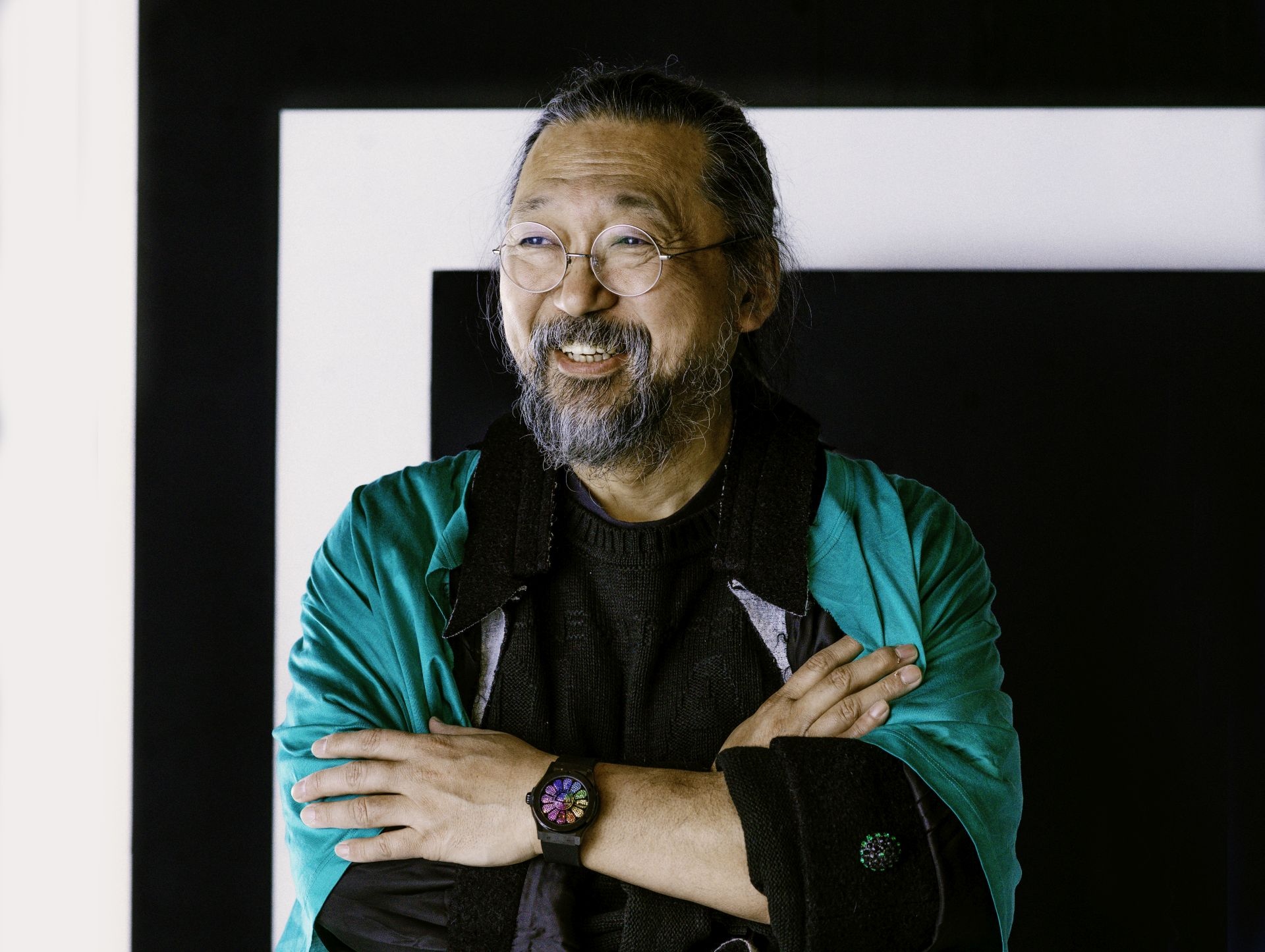 Hublot Classic Fusion Takashi Murakami Sapphire Rainbow Swiss Movement  Watch 45MM